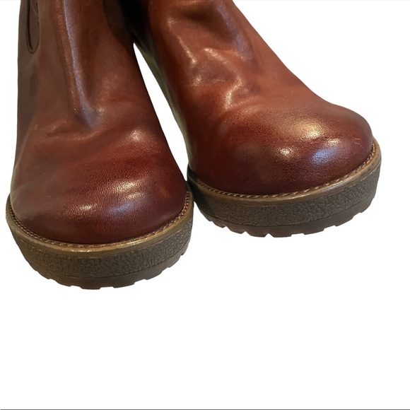 Coach Brown Laurette Leather Sweater Knit Boots, Sz 6.5 - Picture 8 of 15